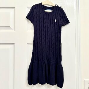 Polo by Ralph Lauren Navy Cable-Knit Short Sleeve Dress Navy blue